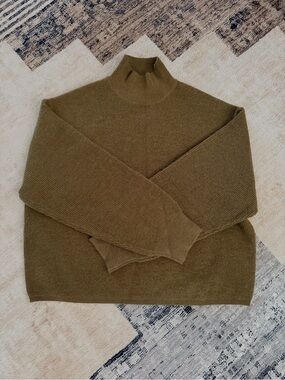 Olive Green Turtleneck Sweater